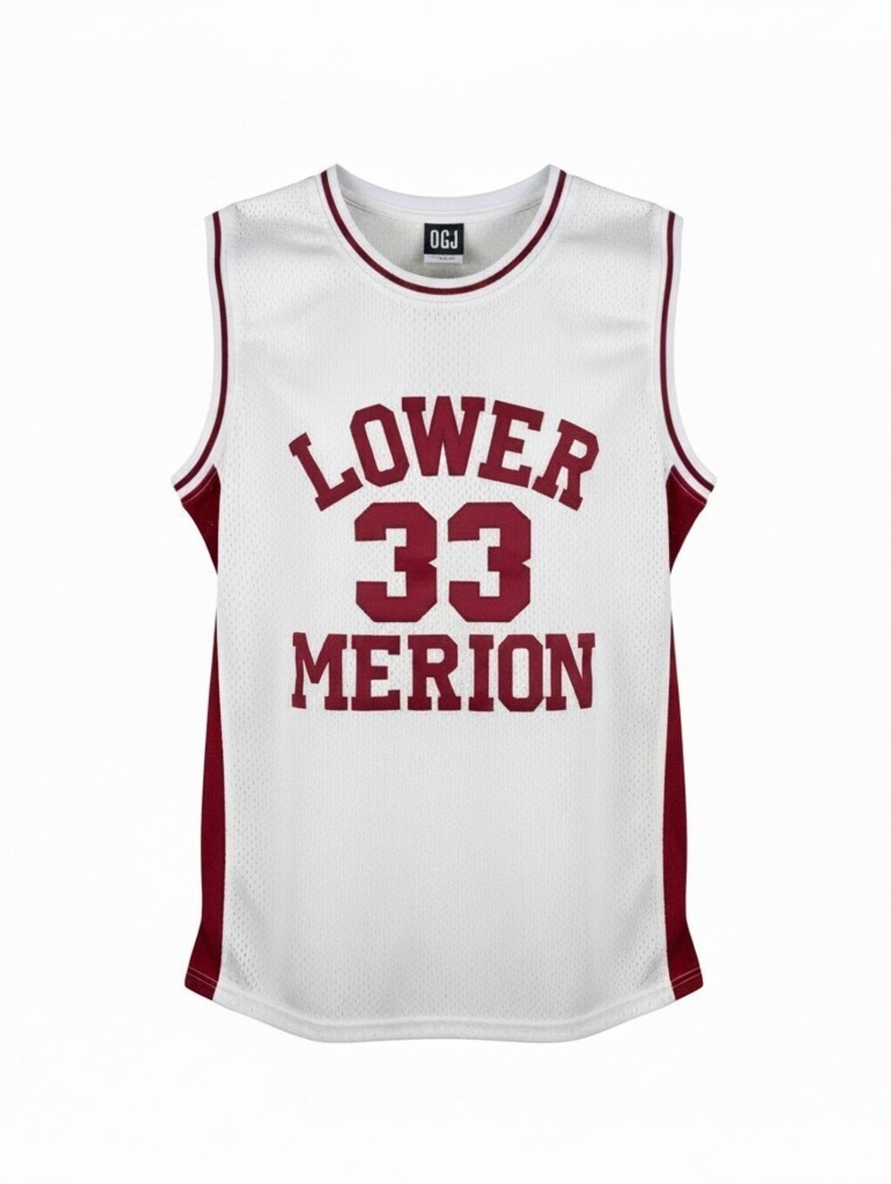 EUC OGJ Kobe Bryant Lower Marion High Whit & Red Replica Jersey, Medium